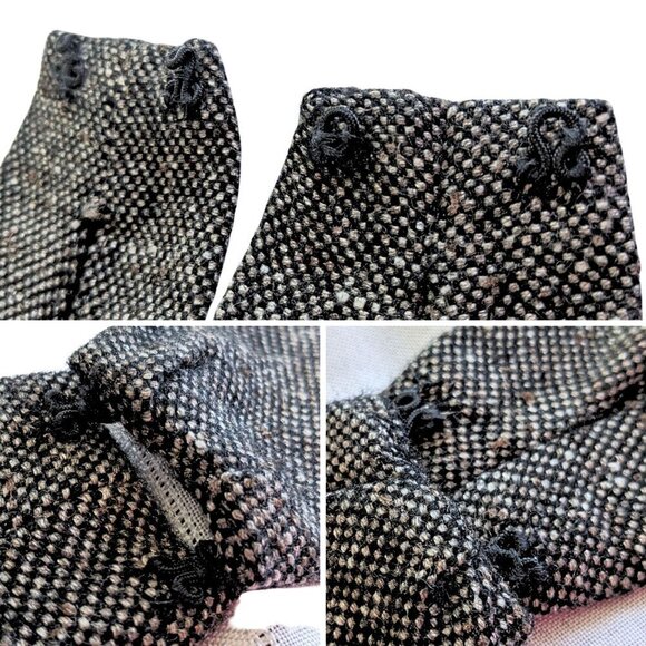 Vtg Y2K 2009 Launch Yr CH CAROLINA HERRERA Gray Wool Tweed Wrap Mini Dress Sz 6 - Picture 7 of 9